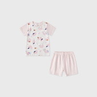 丽婴房 儿童 家居套装短袖套装 巴黎鸟语