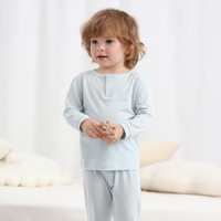 丽婴房 儿童长袖家居服套装夏空调服套装 两粒扣套装