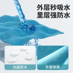 新笙记 儿童洗漱巾刷牙防水围兜洗脸围巾口水宝宝围嘴擦脸漱口不湿衣毛巾