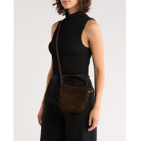 madewell Essentials深棕麂皮迷你水桶包