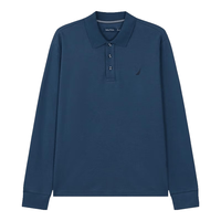 NAUTICA/诺帝卡 KO4302 全棉珠地双面布 男士POLO衫 海军蓝 XL