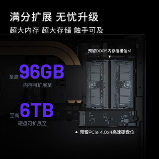 联想 小新14 i7-13620H 24GB+1TB 灰色笔记本电脑+游戏鼠标