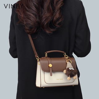 VINEY/薇妮 斜挎单肩包 牛皮 剑桥包