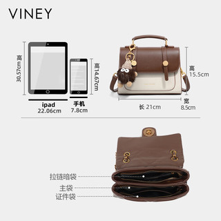 VINEY/薇妮 斜挎单肩包 牛皮 剑桥包