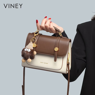 VINEY/薇妮 斜挎单肩包 牛皮 剑桥包
