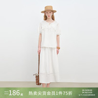 自巧 小个子镂空刺绣衬衫半身裙套装女夏季2025新款