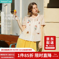 茵曼 女士刺绣衬衫 26夏娃娃衫
