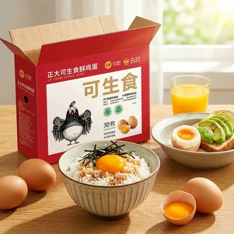 6毛钱/枚！可生食标准：正大食品 可生食鲜鸡蛋 30枚