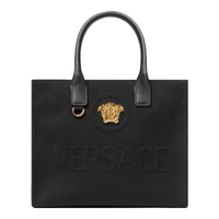  VERSACE/范思哲 Logo丹宁帆布 女士托特包 1B00V