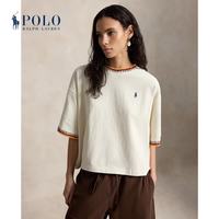 RALPH LAUREN Polo Ralph Lauren 拉夫劳伦 女装 26年早春钩编饰边棉质T恤RL27716 101-奶油色 XS