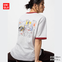 优衣库 男装女装UT NY POP ART印花T恤/短袖T恤26春夏新款485069 02 浅灰色 2XL