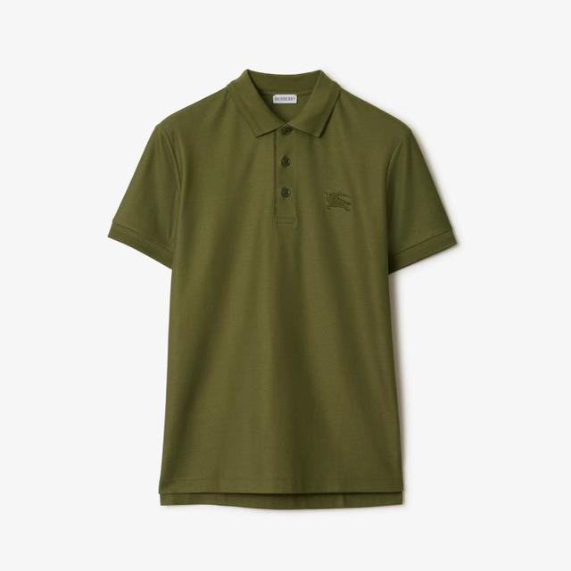 BURBERRY 【马术骑士刺绣】经典纯棉翻领马球衫短袖Polo衫男士