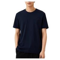 BURBERRY 【长期主义衣橱】100%棉LOGO刺绣正肩圆领短袖T恤男