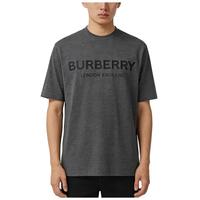 BURBERRY 【松弛感】100%棉微宽松圆领短袖T恤 花灰