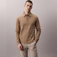 BURBERRY 【长期主义】100%绵羊毛质感长袖翻领Polo羊毛衫