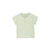 white wheat 儿童26夏季新款嵌领男女童抑菌短袖宝宝T恤 鼠尾草绿 80