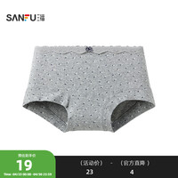 三福 女中腰包臀内裤 512384 花灰小白花 1条 均码
