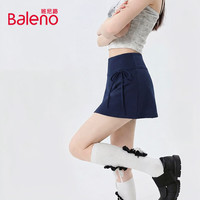 Baleno/班尼路 藏蓝纯色A字半身裙 S