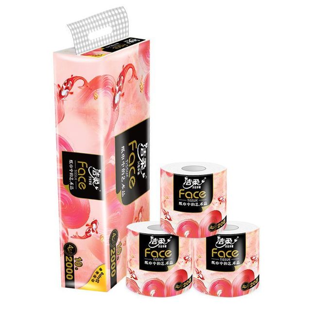 洁柔 Face油画锦鲤系列 卷纸 4层200g10卷共计2000g