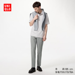 优衣库 482891 易打理快干弹力 烟灰色 95/180/94B 男士休闲裤