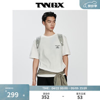 TEENIE WEENIE 小熊男装2026夏季胸前字母印花宽松舒适短袖针织衫 白色 S