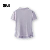  Semir/森马 褶皱修身 女士POLO衫