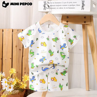 小猪班纳 男女童家居服空调服套装 短袖+短裤