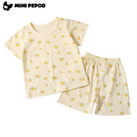 小猪班纳 夏季新款男女童短袖短裤家居服空调服套装