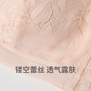SCHIESSER/舒雅 E1/23622B 蕾丝网布宽肩带无钢托文胸 肤色 75B