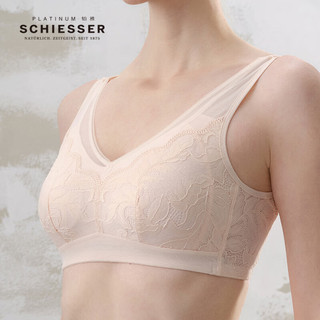 SCHIESSER/舒雅 E1/23622B 蕾丝网布宽肩带无钢托文胸 肤色 75B