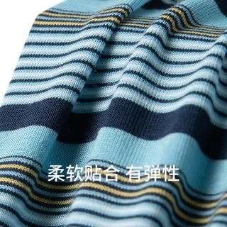 SCHIESSER/舒雅 Becover系列莫代尔印花透气中腰三角内裤 蓝色 XL
