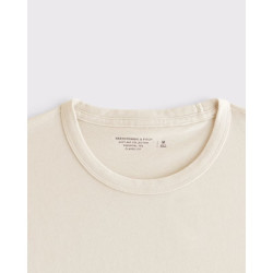 Abercrombie & Fitch 经典小麋鹿图案棉质短袖T恤 暖米色 M