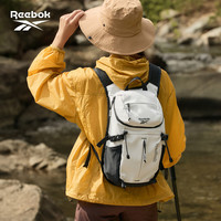 Reebok 轻量化徒步登山包运动户外山系双肩包男旅行背包女 冰川白