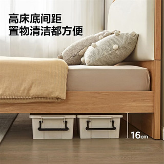 全友 北欧风儿童软包床 实木排骨架 1.35m×2m 单床+床垫