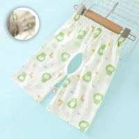 婧麒 宝宝开裆裤纯棉薄款婴儿七分裤网眼透气睡裤小童空调裤子夏季宽松
