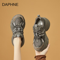  DAPHNE/达芙妮 透气性 女士运动鞋 灰咖色 40