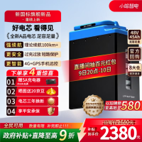 小哈 电动车锂电池48V45Ah外卖电瓶车电池雅迪爱玛电池配5A充电器