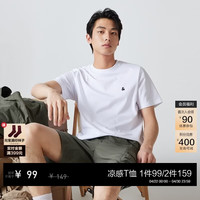 杰克琼斯 凉感透气 男士短袖T恤 S 170 本白色A06