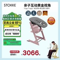 STOKKE 成长椅 Tripp Trapp宝宝婴儿餐椅多功能儿童餐桌椅 石楠紫+烟灰色套件