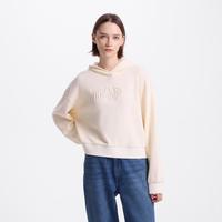 Gap 女装秋款小熊logo纯色连帽衫螺纹宽松卫衣640312