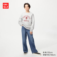 优衣库 男童女童高弹力快干运动卫衣 浅灰色 130