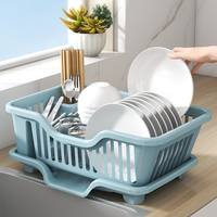 居家家 厨房台面碗筷沥水架 多功能水槽置物架