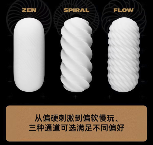 TENGA TDX系列 3Dx-SPIRAL 手动飞机杯 （禅意/螺旋/流体三款可选）
