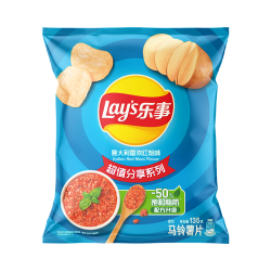 乐事 超值分享系列 马铃薯片 意大利香浓红烩味 135g