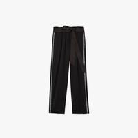 Kate Spade 春日焕新季品牌自营黑色闪钻蝴蝶结系带锥形女式休闲裤哈伦裤