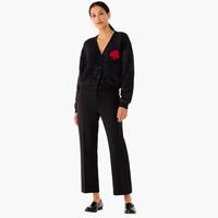 Kate Spade 春日焕新季品牌自营时尚休闲V领桃心Logo标女式针织衫