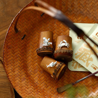 灵沐 手工老竹节竹根盖置