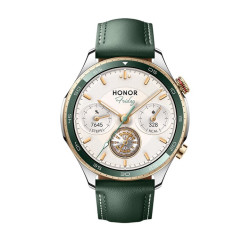 荣耀 5Pro 智能手表 46mm 绿色 eSIM版 皮表带