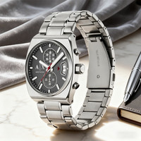 Armani Exchange 男士钢带三眼表盘石英腕表 AX2820 内敛有品不浮夸