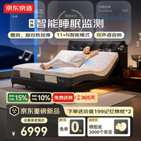 京东京造 2026新款睡眠监测智能床双人床1.8*2m电动床+撑腰床垫